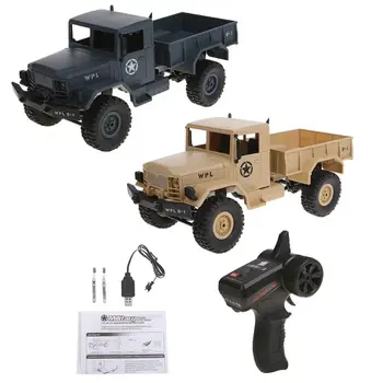 

WPL B14 RC Car 1/16 Rock Crawler Off-Road 4WD 2.4G Military Truck Car Funny Toy