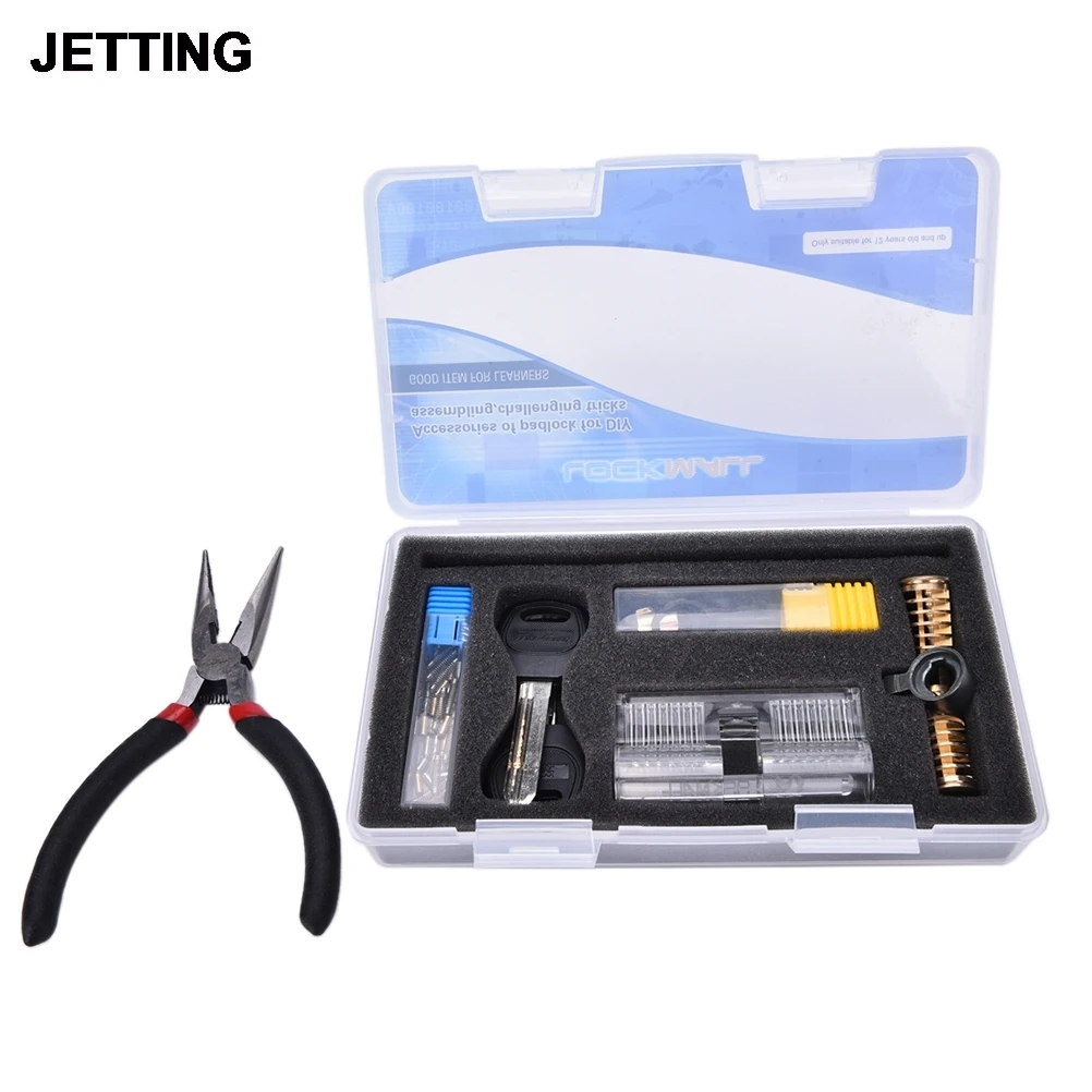 

DIY Lock Visible Pick Cutaway Practice View Padlock Training Skill For Locksmith With AB Keys Transparent Removable