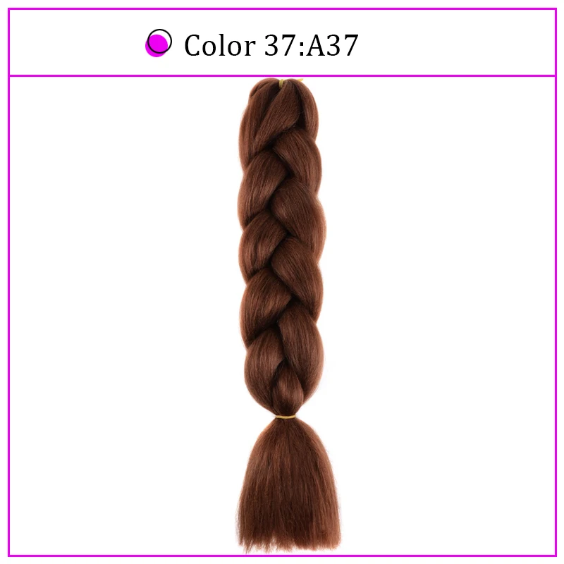 Yiyaobess 24 дюйма синтетические плетеные волосы 100 г/упак. волосы кроше для наращивания красный фиолетовый розовый серый синий черный jumbo оплетка - Цвет: M1b/27#