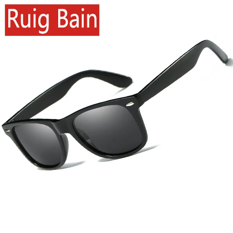 

Fashion Sunglasses Men Polarized Sunglasses Men Driving Mirror Coating Points Black Frame Eyewear Male Sun Glasses UV400