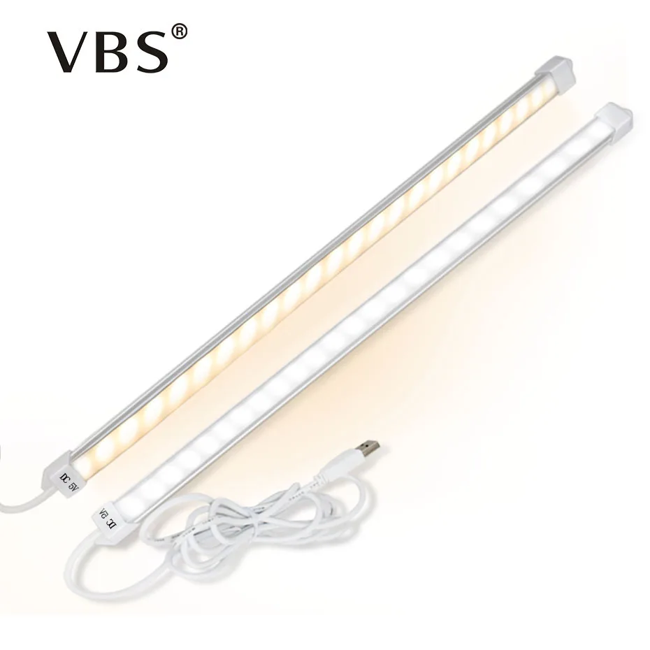 

Portable USB LED Cabinet Light DC 5V Hard wall lamp tube Reading Desk light with button switch on/off For Kitchen Lighting A1