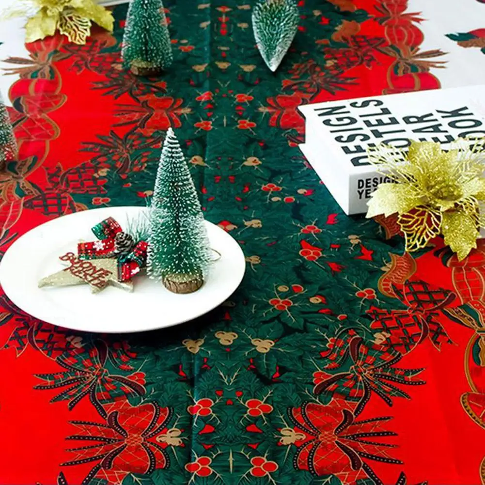 Christmas Party Table Cloth Dining Kitchen Table Cover Protector Tablecloth Xmas Home Table Decor Christmas Party Table Cloth Dining Kitchen Table Cover Protector Tablecloth Xmas Home Table Decor