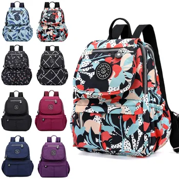 

Fashion ladies backpack nylon backpack large capacity zipper pocket backpack travel bag student bag School Bags Dropship Y502