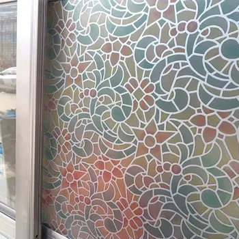 

90*200cm Colored retro window sticker Privacy glass film Stained PVC toning adhesive tape home office door decoration vinyl film