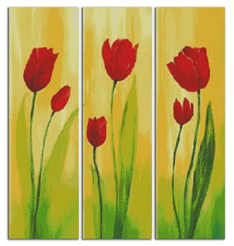 

Graceful tulip cross stitch kit flower 18ct 14ct 11ct count printed canvas stitching embroidery DIY handmade needlework