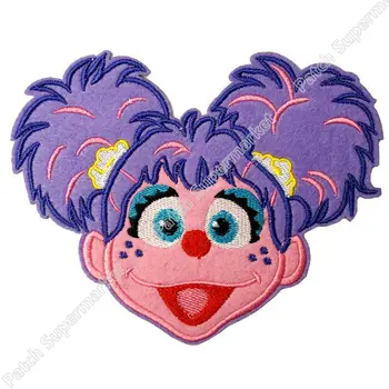 

6.4" Abby Cadabby Head Sesame Street Girls Film TV MOVIE Children's day Lovely Cute Cartoon LARGE Embroideried Patch Logo Badge