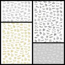 1 лист 3D английские буквы Bless You Kiss Me Chill Out Слова Дизайн Клей дизайн ногтей наклейки украшения DIY Салон Советы F205