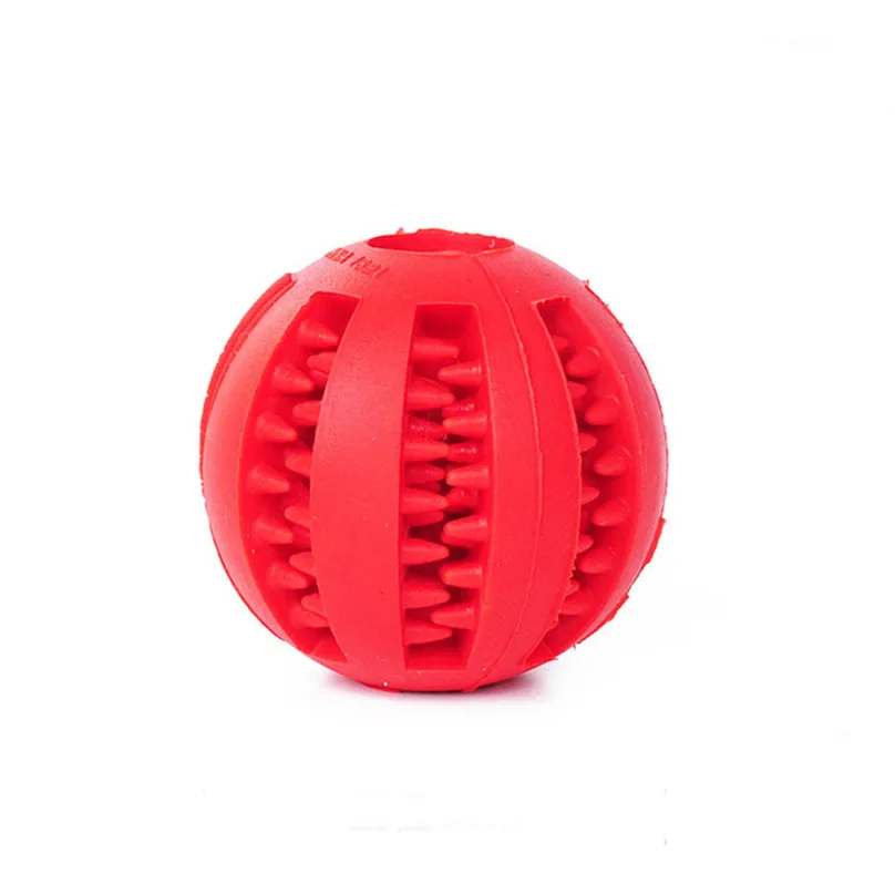 1pc Pet Dog Chew Toy Food Dispenser Ball Bite-Resistant Natural Rubber Clean Teeth Dog Feeders S M #25d27 (8)