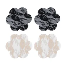 5 пар/упак. бюстгальтер аксессуары женские сексуальные наклейки на грудь черного цвета/телесный Цвет форма цветка сливы Шарм Self-липкие чашечки лепестки