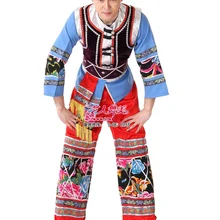 Zzb047 этнических меньшинств Одежда для танцев мужчин Мяо Этническая одежда Китайская национальная сценический костюм мужской La minoranza Etnica Danza indossare