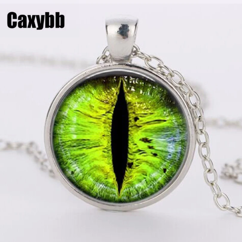 Green Dragon eye Necklace Best Selling Pendant silver plated bronze eye