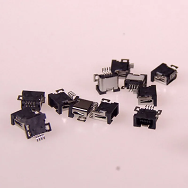 100 шт./лот мини USB 4 контактный разъем SMT разъем USB Mini-USB печатного монтажа адаптер