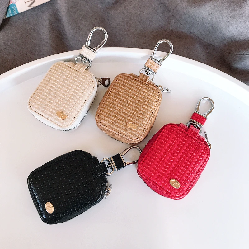 

Coin Headphone Protective Colorful Headphone PU Leather Bag Travel Storage Case For Earphone Data Cable Airpods 1 2 Charger Box
