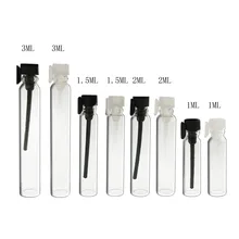 10 x 1ml 1.5ml 2ml 3ml Mini Clear Amber Perfume Sample Vial Glass Tester Glass Bottle Sample Sack with PE Stopper Perfume Bottle 1g 99 9% zirconium metal piece s in glass vial element 40 sample