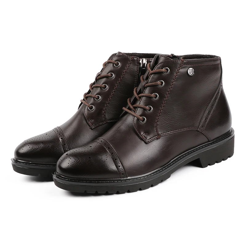AIMEIGAO Fashion Vintage Women Ankle Boots Soft Leather Flat Shoes Comfortable Women Boots Lace Up Soft Leather Classic Shoes