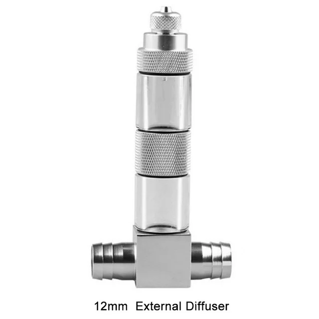 12/16 мм Нержавеющая сталь CO2 Диффузор Аквариум Внешний распылитель углекислого газа регулятор реактор покрытый кожухом - Цвет: 12mm External Diffus