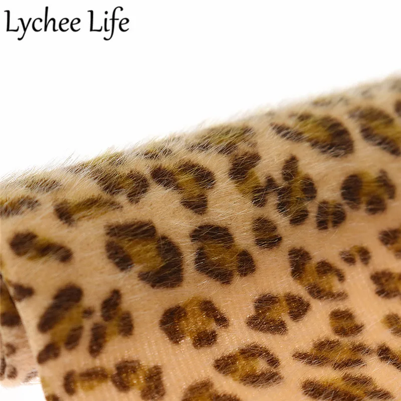 Lychee Life A4 вельвет с леопардовым принтом ткань красочные 29x21 см Ткань DIY ручной работы швейная одежда текстиль поставки