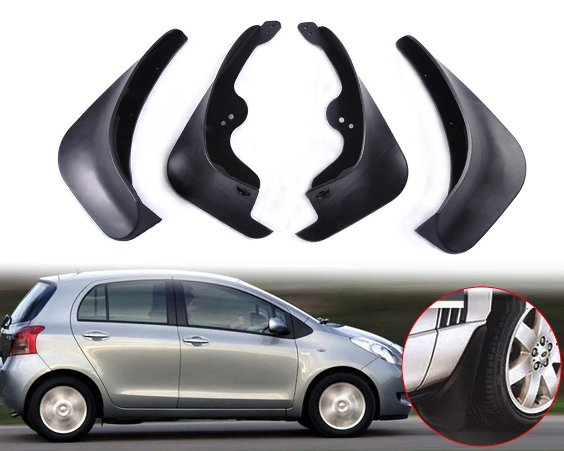 

ABS Plastics Mud Flaps Flap Splash Guards Mudguard for Toyota Yaris hatchback 2005 2006 2007 2008 2009 2010