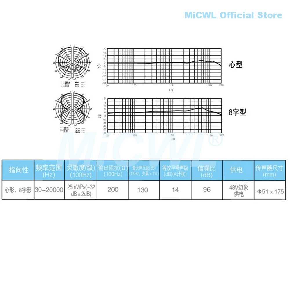 XLR 3Pin Large Diaphragm Cardioid Condenser