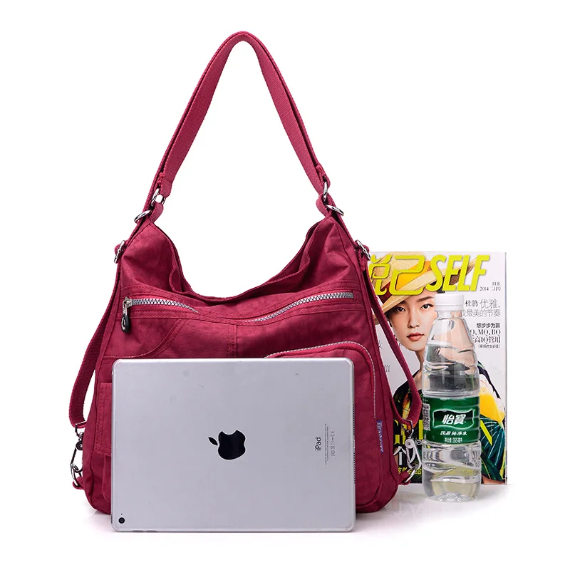 Zaino in Nylon da donna stile Preppy borse da scuola naturali per adolescenti borse a tracolla femminili Casual zaino da viaggio Mochila - immagine 6