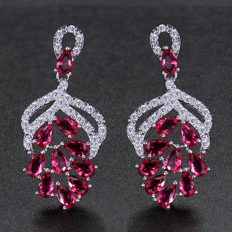Grape Drop Earrings