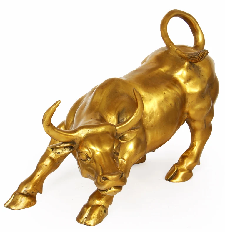 Латунная статуя быка с талисманом 19 см|money gold|money talismanmoney bull |