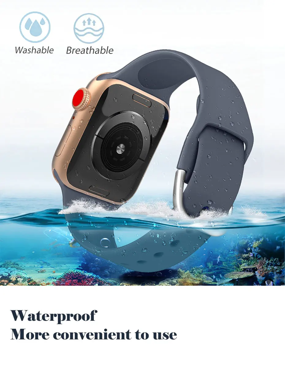 UTHAI G02 мягкий силиконовый сменный спортивный ремешок для 38 мм Apple Watch Series1 2 42 мм ремешок для наручных браслетов для iWatch Sports