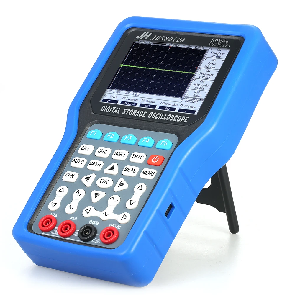 

Handheld oscilloscope Digital Oscilloscope 2 Channels Storage usb oscilloscope logic analyzer 30MHz Multimeter+ Signal Generator