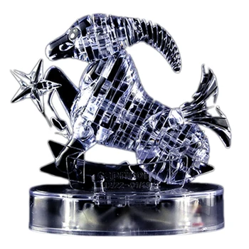 

3D Twelve Constellation Crystal Puzzle Diy Building Educational Toys Self-Installing Lighting Capricorn Building