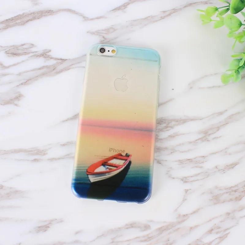 Landscape Scenery Case For Iphone 6 6S Mountain Sea Nature View Slim TPU 03