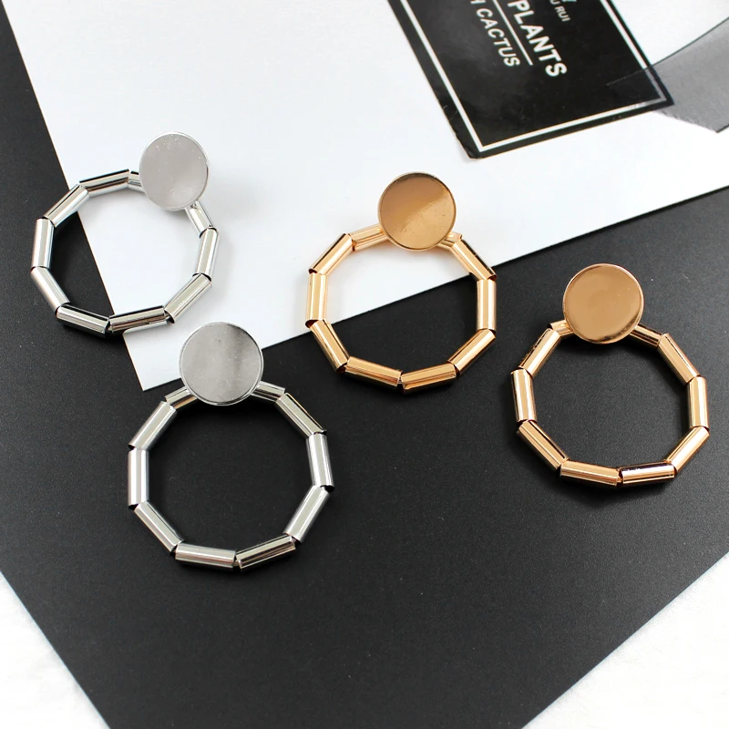 Individual Bamboo Irregular Round Earrings Exaggerated Sequins Combination Big Fashion Creative Jewelry | Украшения и аксессуары