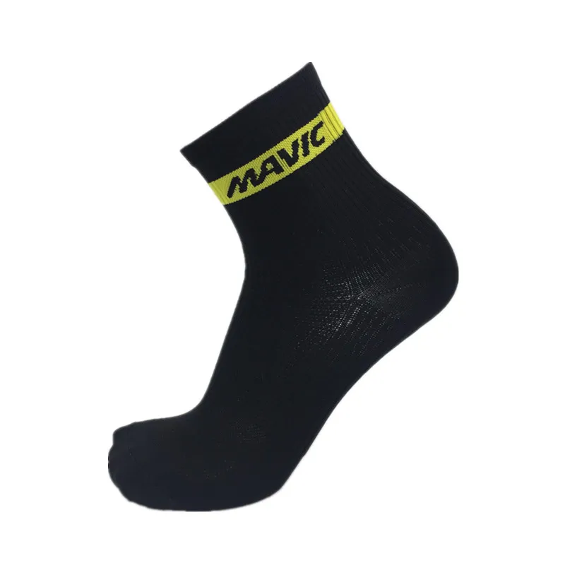 Профессиональные Брендовые спортивные носки для велоспорта, удобные носки для шоссейного велосипеда, носки для горных велосипедов, гоночные носки - Цвет: Черный
