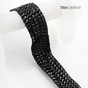 

Lace Fabric Elastic Stretch Black Ribbon Trim Applique Scrapbooking Venise Decorated Craft Sewing Supplies for Belt 30yards/T893