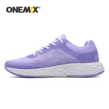 Onemix кроссовки для женщин кроссовки спортивная обувь легкая дышащая Нескользящая белая уличная обувь для бега Прогулочные кроссовки