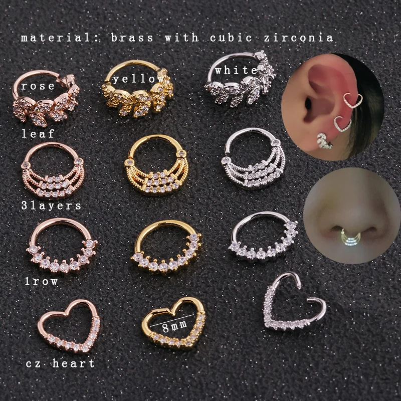 Серьги-гвоздики Sellsets с фианитами круглые сережки-гвоздики для Пирсинга Ушей