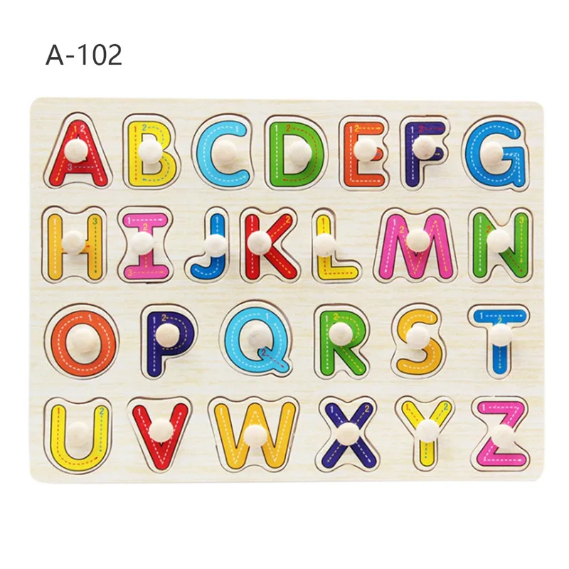 Oeak, детские развивающие игрушки, деревянные головоломки для детей, Обучающие игрушки с алфавитом и цифрами, детские деревянные пазлы