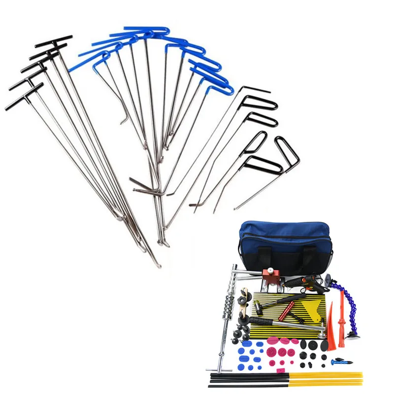 

FURUIX PDR tools Dent repair tools push Rods Hooks Car Crowbar hand Toolkit Spring Steel Rods Paintless Dent Removal Tool Set