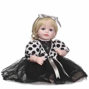 

Girl reborn dolls toys 22" soft silicone reborn baby dolls lovely princess bebe doll for child gift bonecas reborn