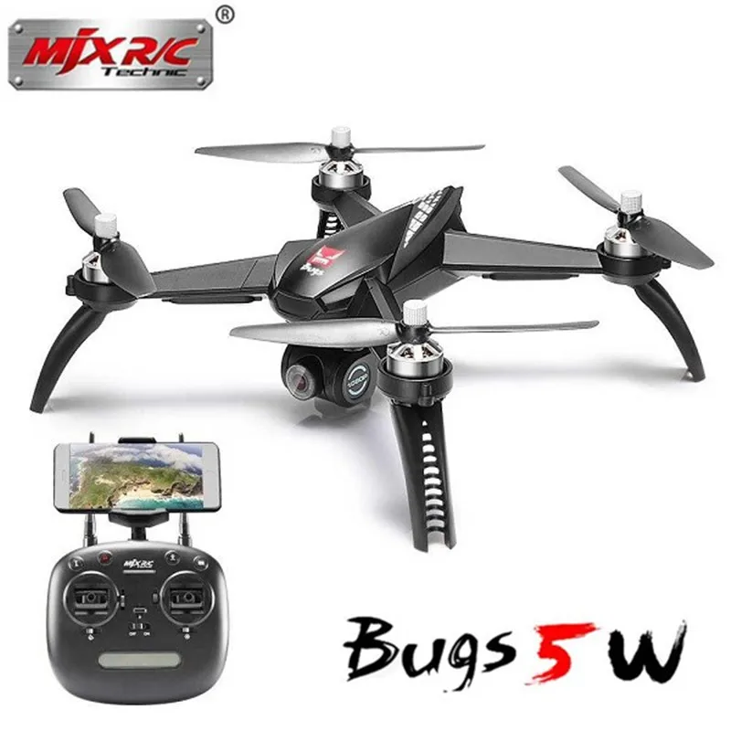 (В наличии) оригинальный MJX B5W Bugs 5W Wifi FPV RC квадрокоптер дрон с камерой 1080P +
