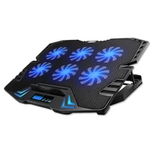Охлаждающая подставка для ноутбука с 6 охлаждающими вентиляторами, 2 usb-порта для ноутбука 12-15,6 дюймов, охлаждающая подставка для ноутбука
