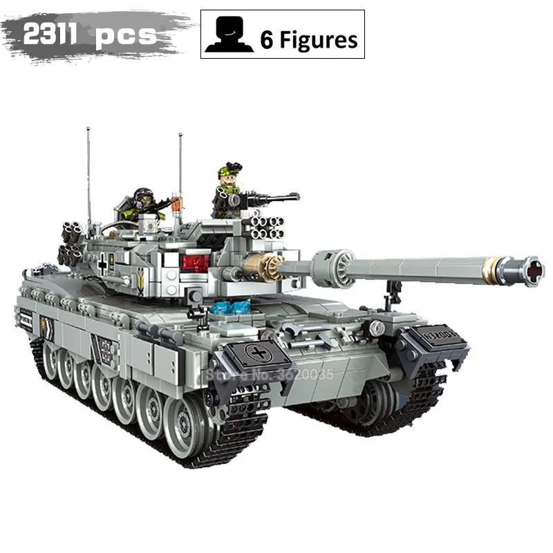 

Military Series German leopard Main battle tank Ww2 battle model 2311pcs compatible legoinglys Blocks figures weapons toys gift