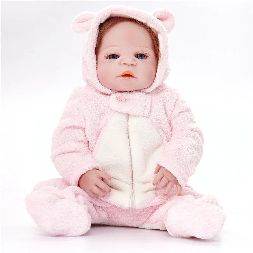 55 см полное Силиконовое боди Reborn Baby Doll игрушка Реалистичная новорожденная принцесса девочки младенец Кукла Малыш Brinquedos Bathe игрушки подарки