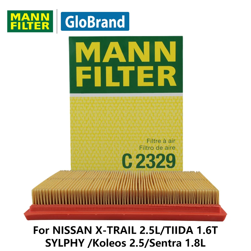 MANNFILTER car air filter C2329 for NISSAN X TRAIL 2.5L/TIIDA 1.6T ...