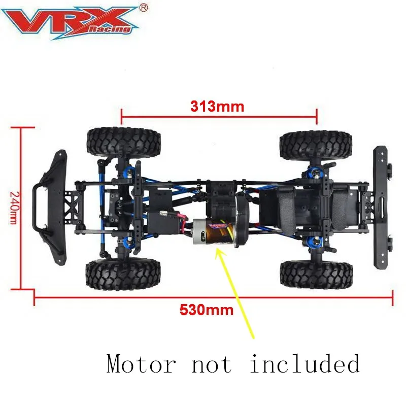 Радиоуправляемые игрушки, машинка на дистанционном управлении, 4x4 VRX Racing, 1/10 масштаб, Электрический гусеничный набор, без электроники, развивающие игрушки, diy, автомобильные игрушки для мальчиков