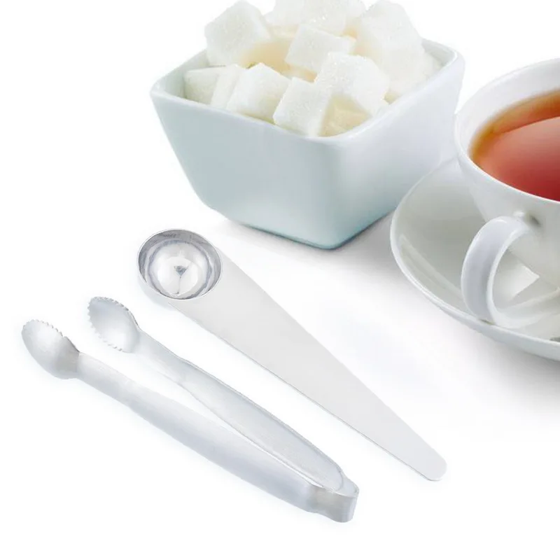 

Urijk 1SET Candy Clip Spoon Small Cube Tongs Multifunctional Thick Stainless Steel Food Folder And Ice Clip Kitchen Gadgets