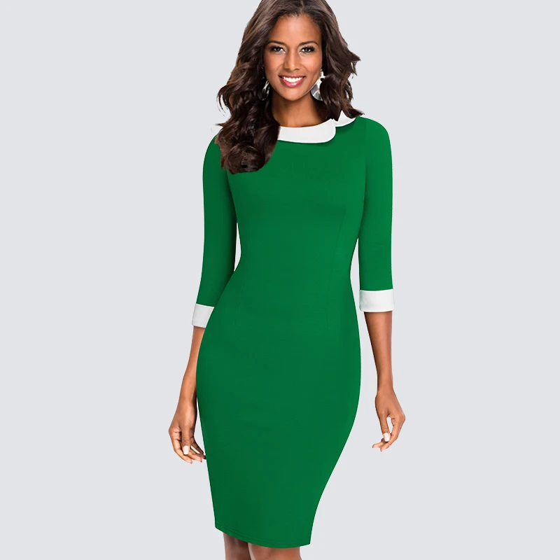 Women Formal Work Office Business Sheath Slim Bodycon Dress New Spring