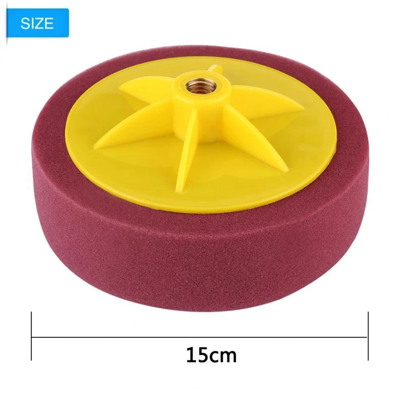 6 Inch/15Cm Car Polishing Waxing Pad Sponge Wheel Polishing Waxing Pad Kit Tool For Waxing Polishing Car Maintenance Accessori