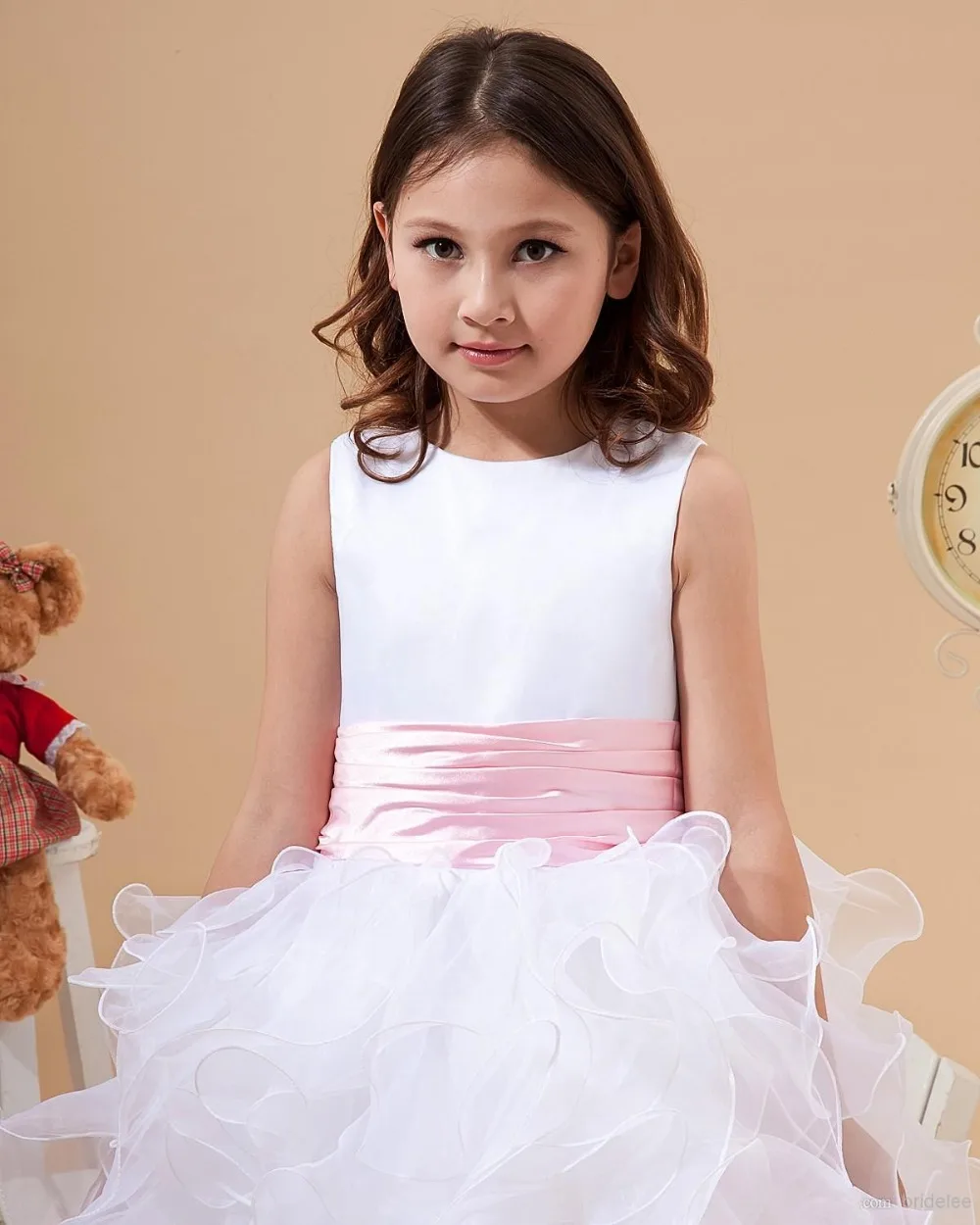2015-princess-white-jewel-neck-flower-girl (1)_