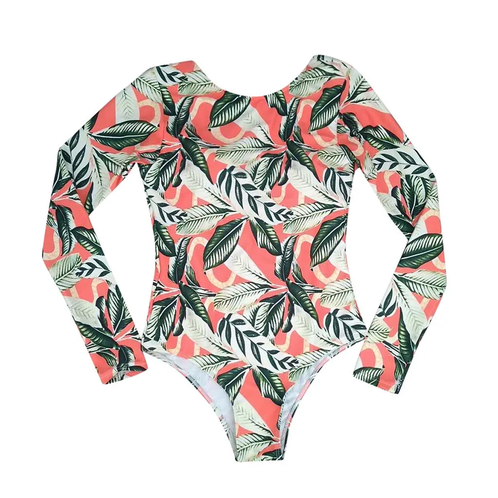 

bikini 2018 women hot bikinis 2019 mujer thongs high waist bikini swimwear one piece brazilian bikinis plant long sleeve green