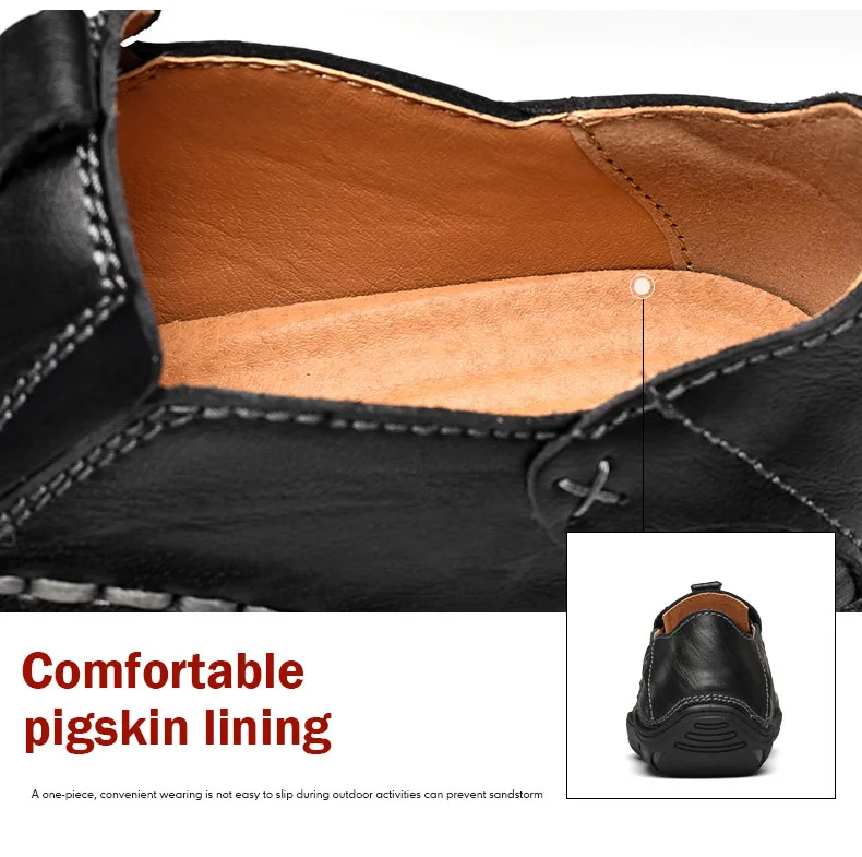 Misalwa/повседневная черная обувь ручной работы; мужские лоферы; весенние дышащие мокасины на шнуровке; мужские коричневые слипоны на резиновой подошве; Daddy